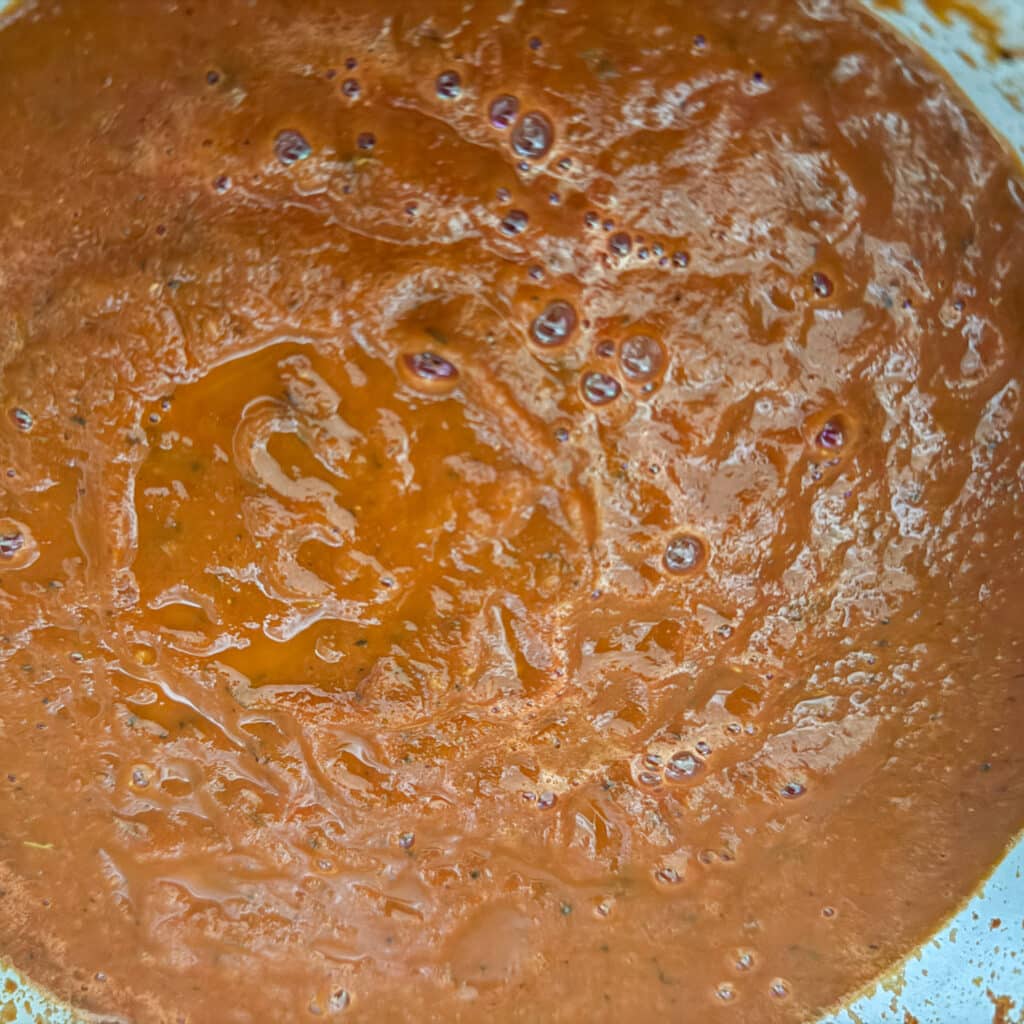 Simmering Pizza Sauce