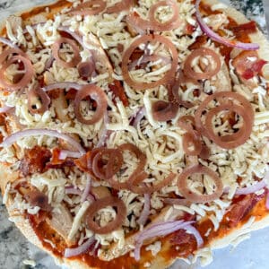 Chicken Bacon Ranch Pizza Ready for Oven or Grill or Smoker