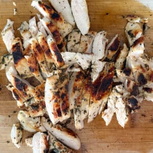Slices of Cooked Chicken
