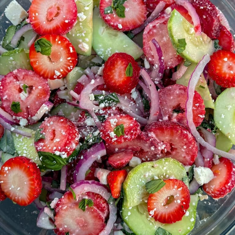 Strawberry Lime Salad Close Up