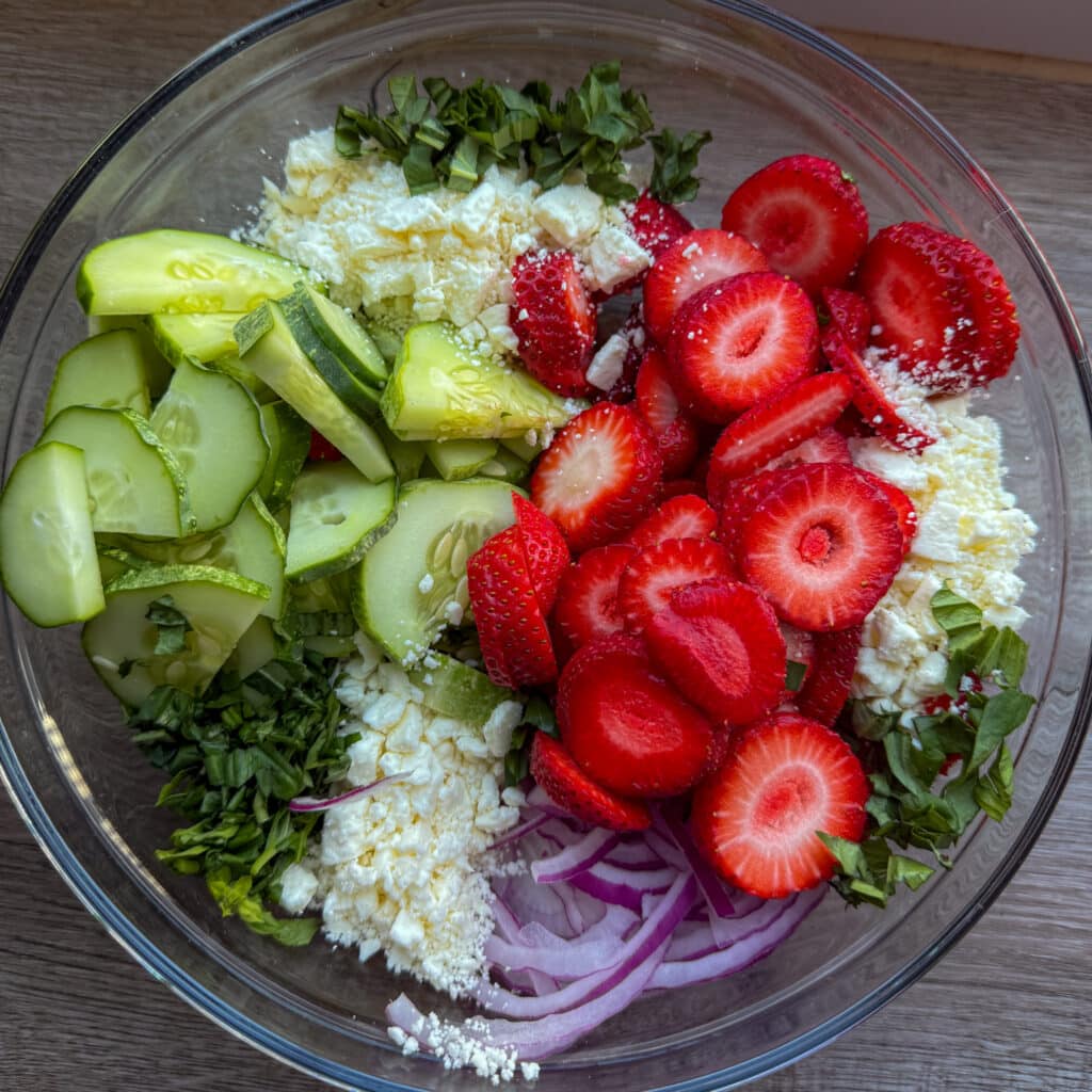 Combine Salad Ingredients in a Bowl