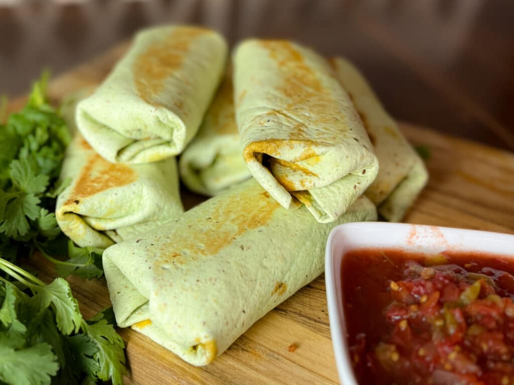 Pile of Sweet Potato Black Bean Breakfast Burritos
