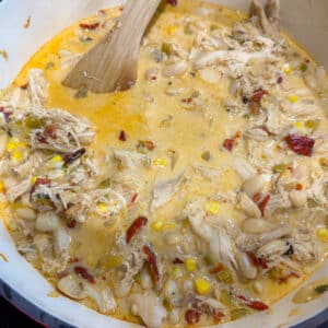 Add Cream to Chicken and White Bean Chili