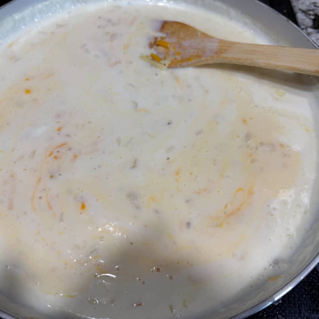 Cheese Sauce in Skillet