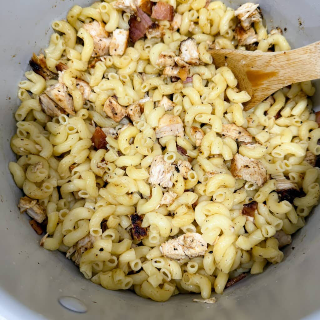 Chicken Bacon and Elbow Macaroni Combined