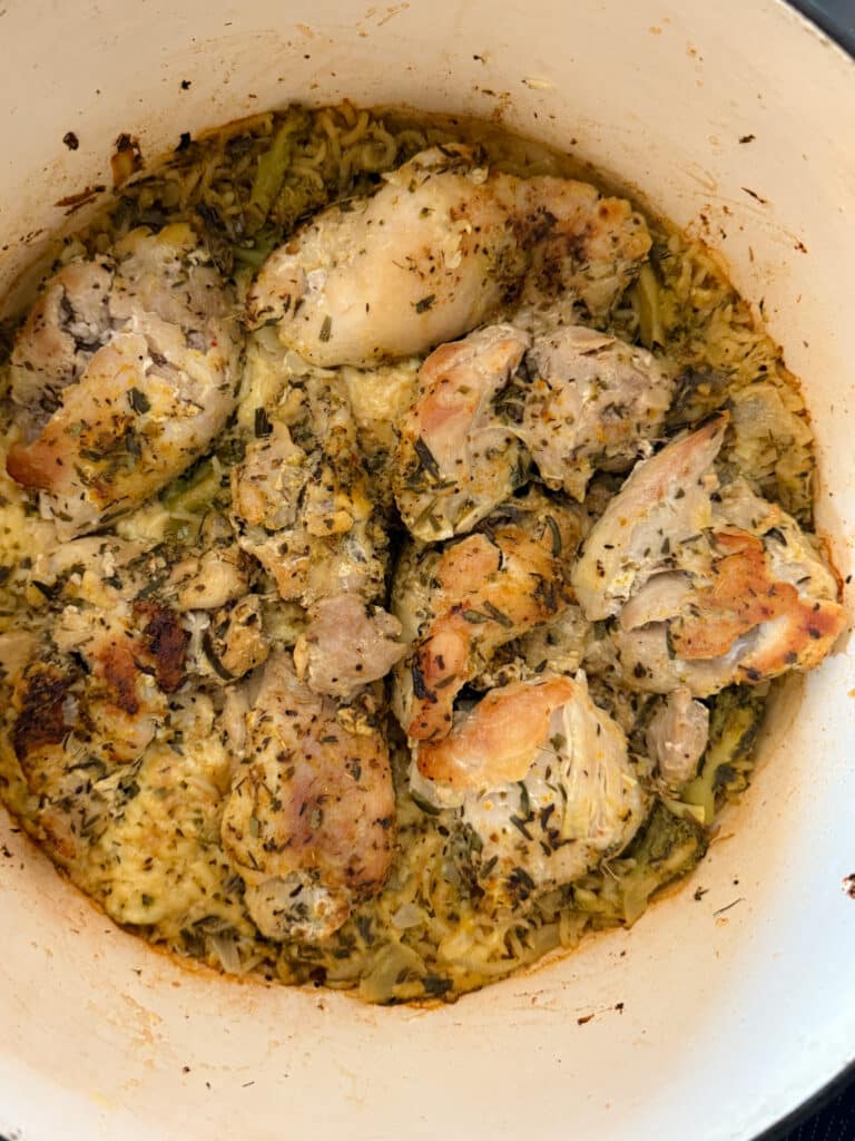 Cheesy Chicken Broccoli and Rice Finished