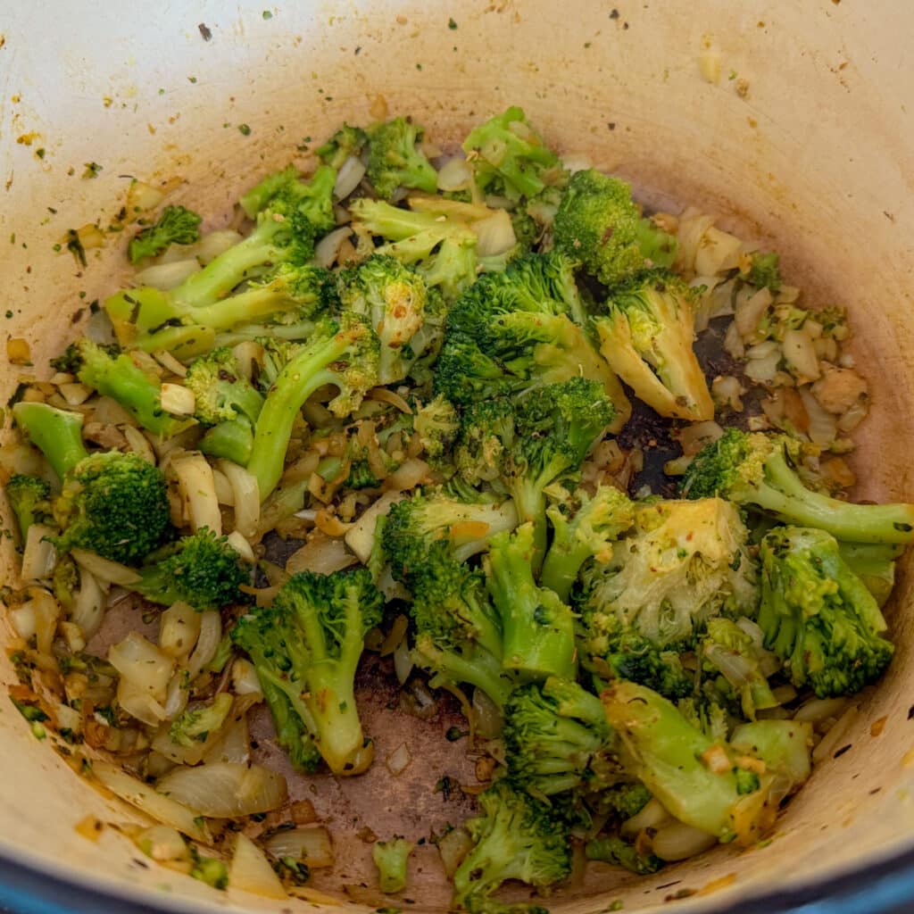 Sauteed Broccoli, Onions and Garlic