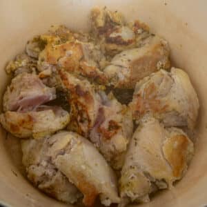 Seared Chicken Thighs for Cheesy Chicken Broccoli and Rice