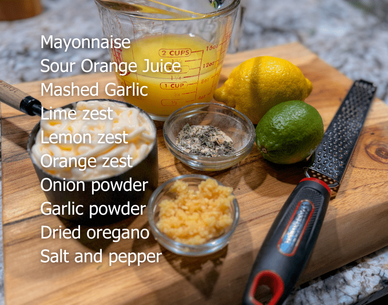 Citrus Pepper Mojo Ingredients