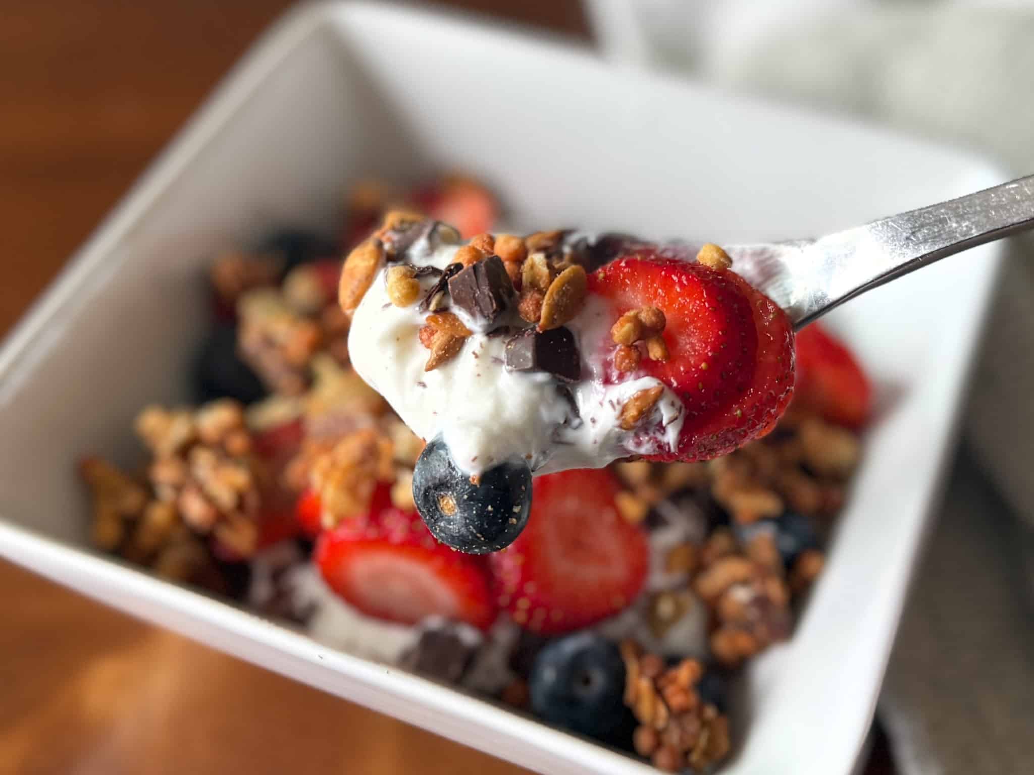 Dark Chocolate Berry Yogurt Parfait