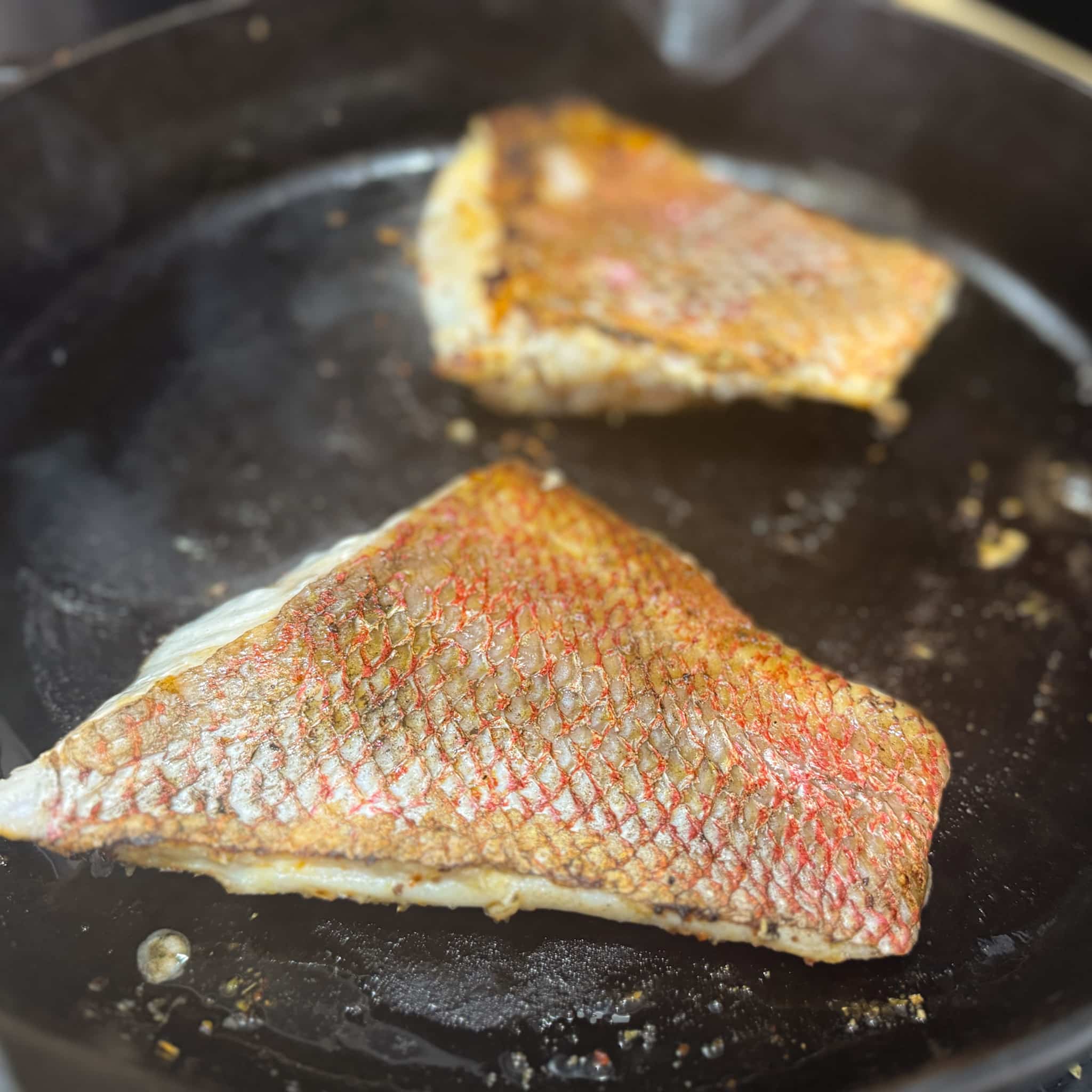 Seared Blackened Red Snapper