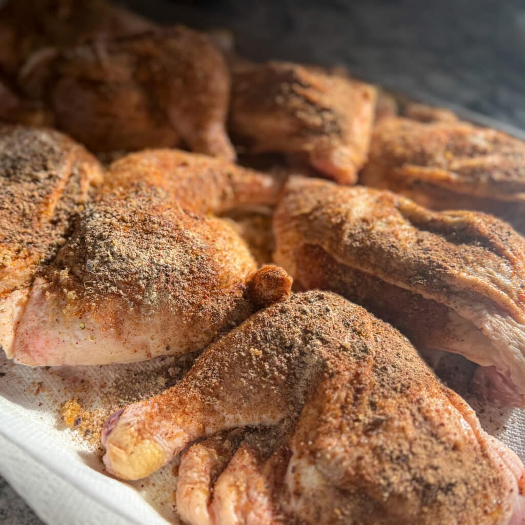 Bbq Chicken Quarters Seasoned