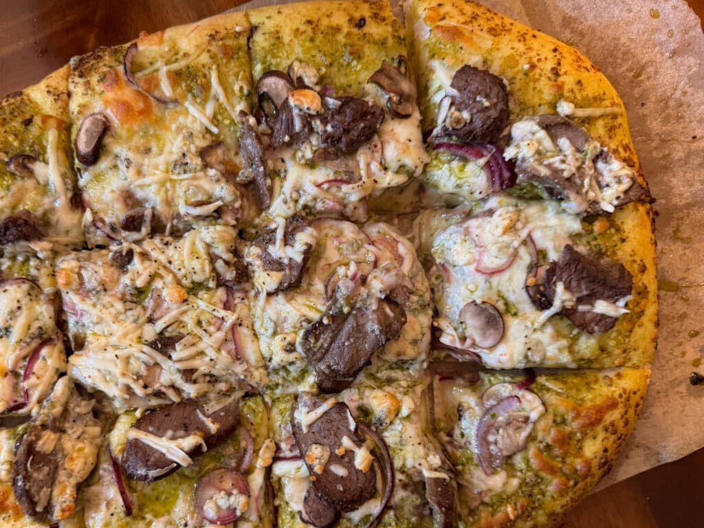 Steak and Gorgonzola Pizza
