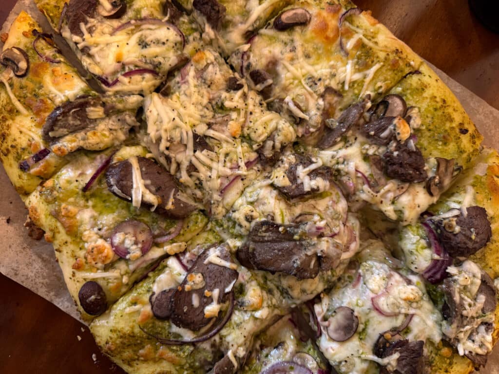 Steak and Gorgonzola Pizza