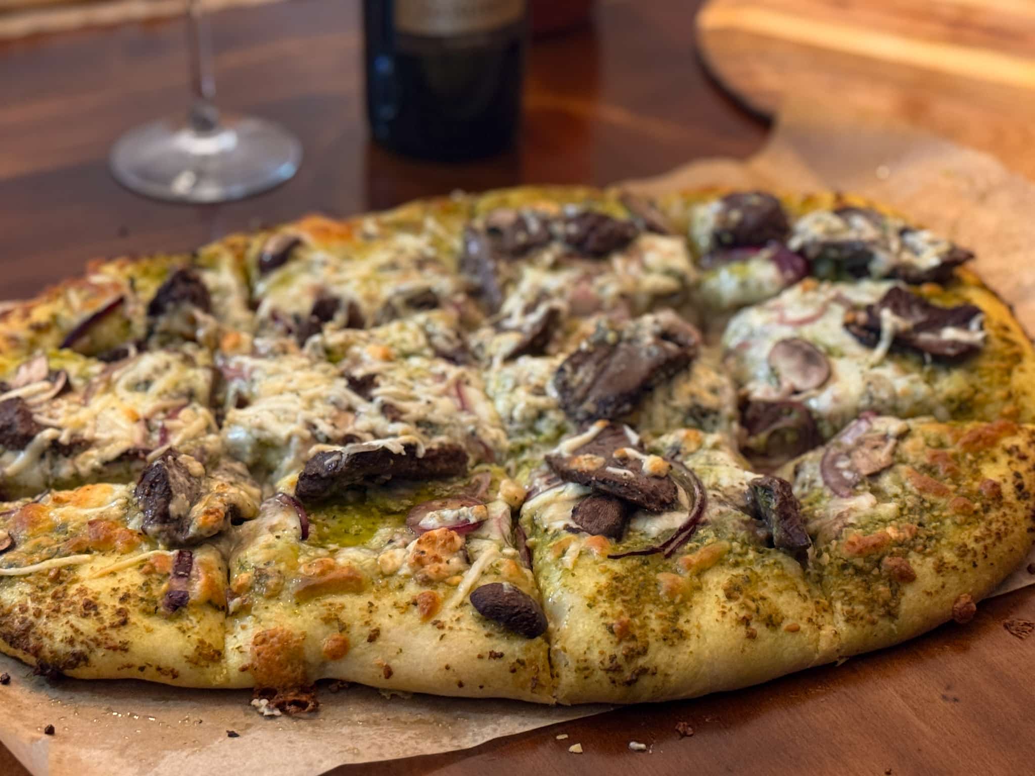Steak and Gorgonzola Pizza