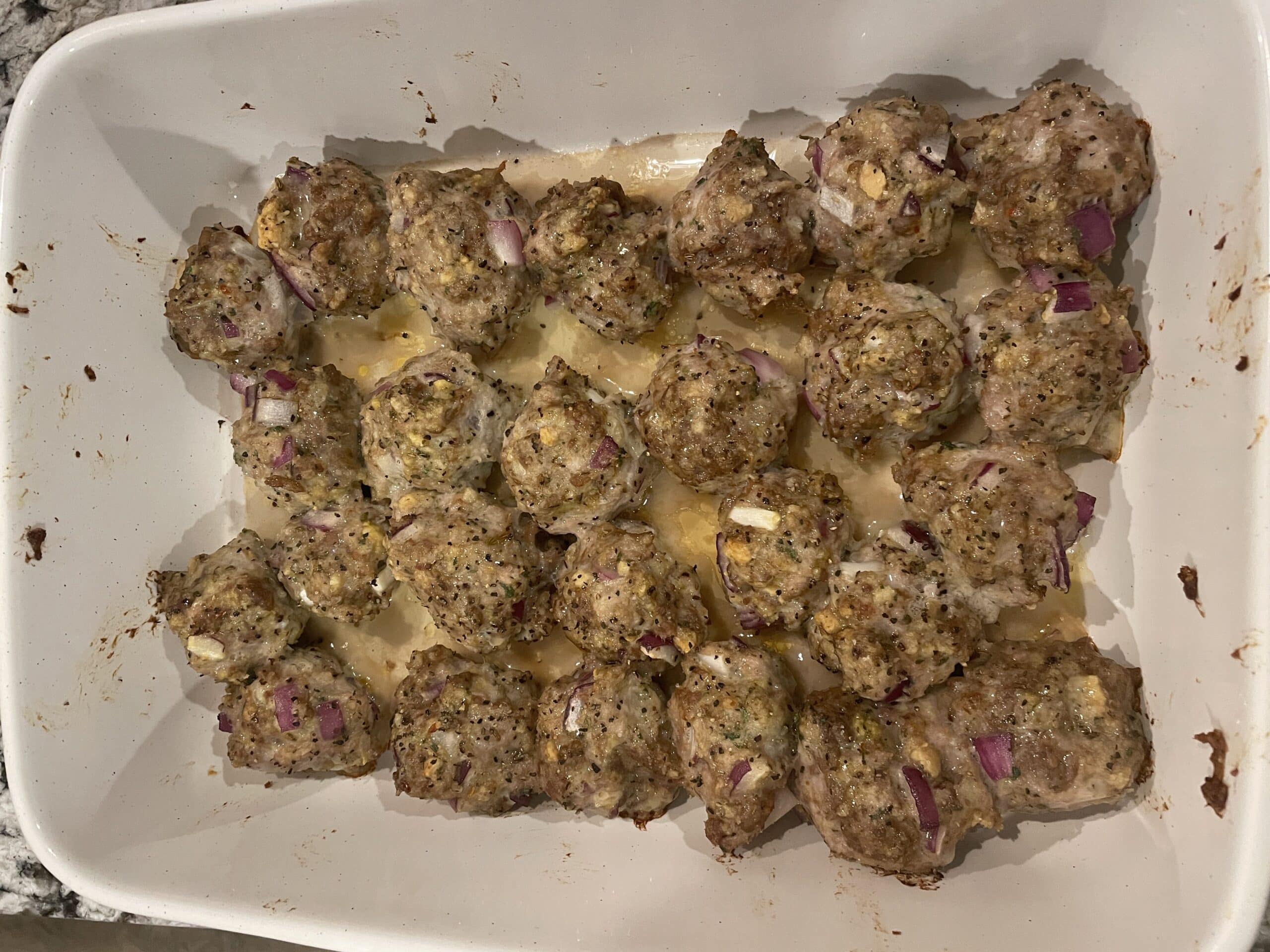 Bake the Meatballs and Drain Liquid.
