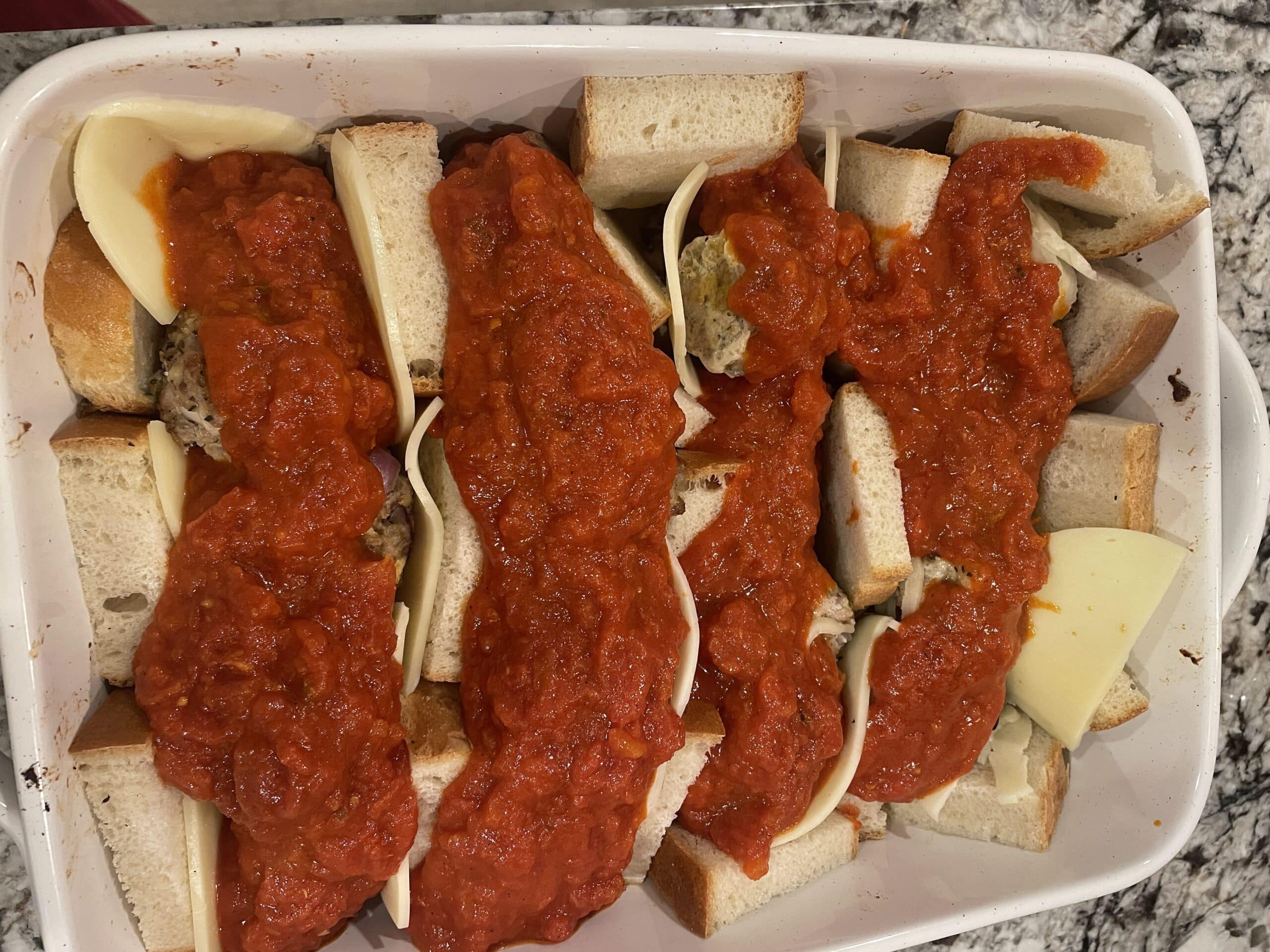 Top Casserole with Sauce.