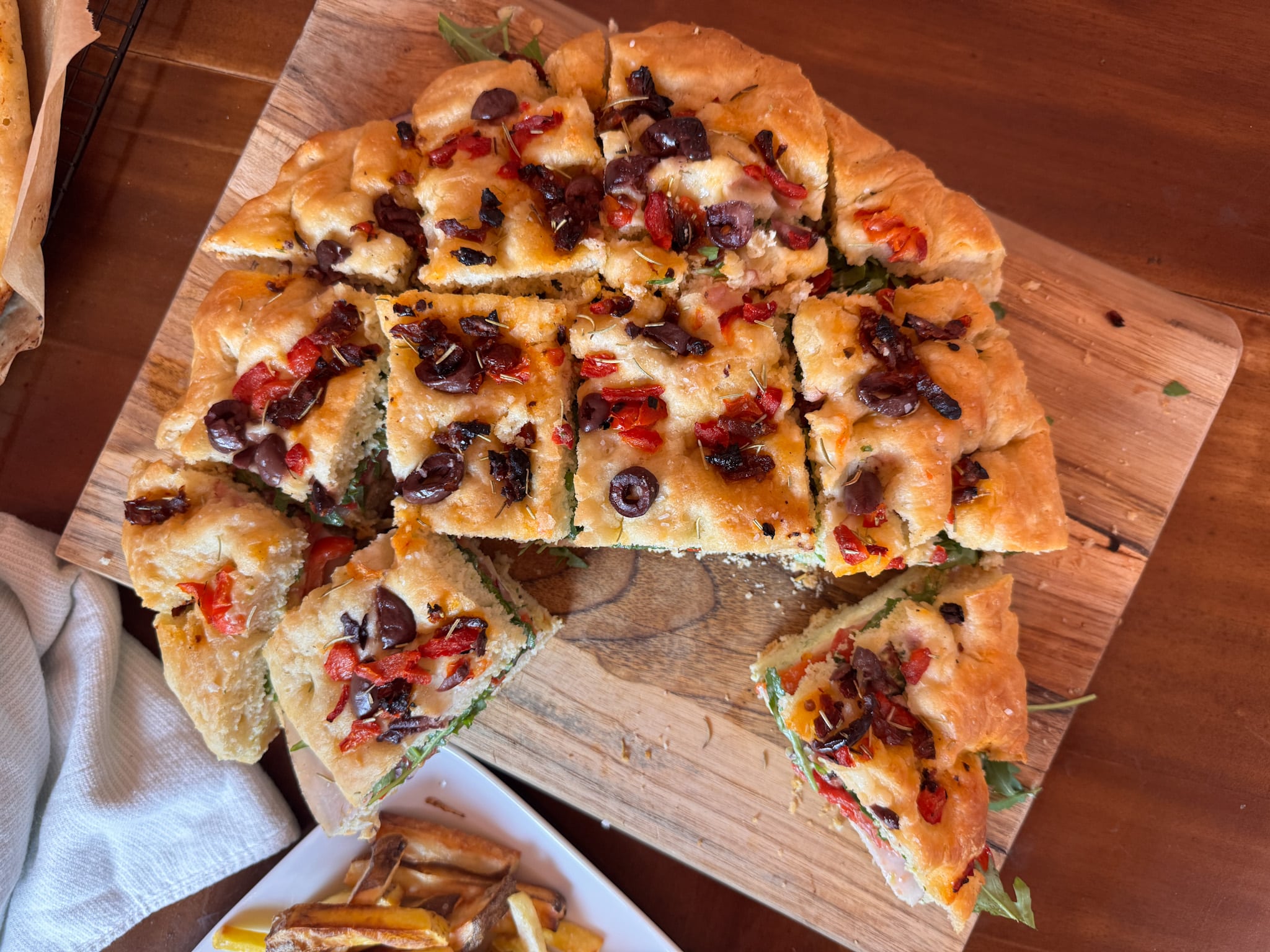 Mediterranean Turkey Focaccia Sandwich
